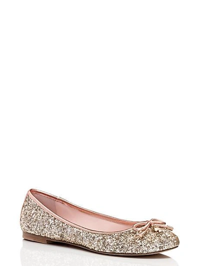 Shop Kate Spade Willa Flats In Rose Gold