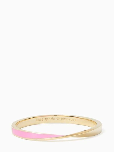 Shop Kate Spade Do The Twist Hinged Bangle In Pink