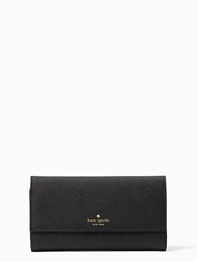 Shop Kate Spade Leather Iphone 7 & 8 Wallet In Black