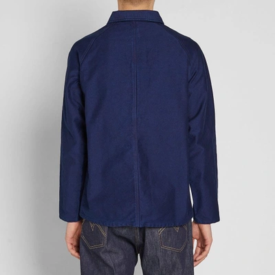 Arpenteur Raglan Moleskin Jacket In Blue ModeSens