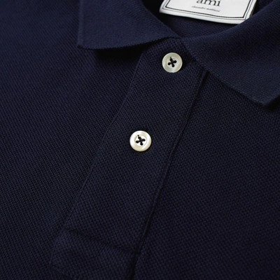 Shop Ami Alexandre Mattiussi Ami Smiley Polo In Blue