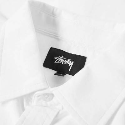 Shop Stussy Short Sleeve Frank Oxford Shirt In White