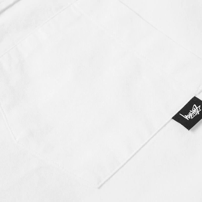 Shop Stussy Short Sleeve Frank Oxford Shirt In White