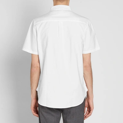 Shop Stussy Short Sleeve Frank Oxford Shirt In White