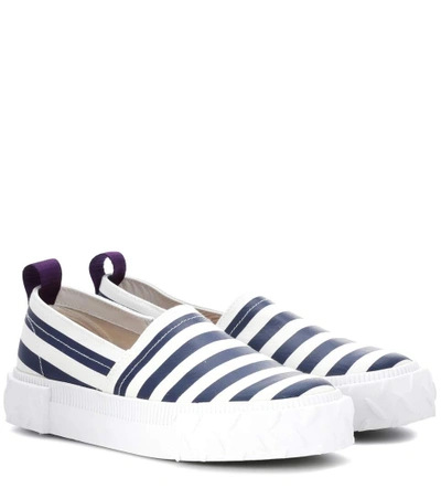 Shop Eytys Viper Striped Slip-on Sneakers In Multicoloured