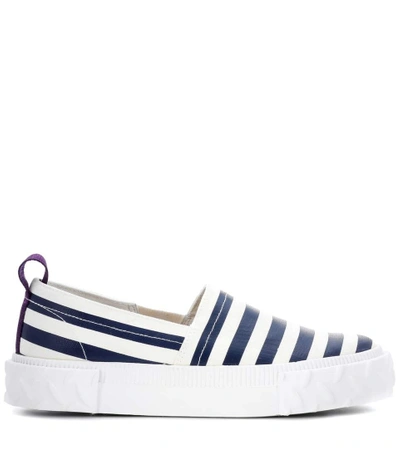 Shop Eytys Viper Striped Slip-on Sneakers In Multicoloured