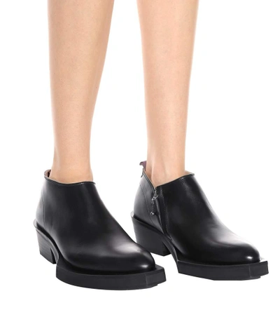 Romeo Leather Ankle Boots In Black