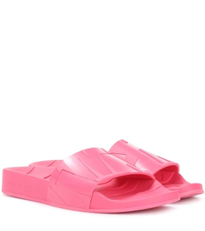 Shop Jimmy Choo Rey Slides In Pink