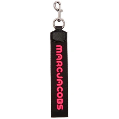 Shop Marc Jacobs Black Webbing Charm Keychain