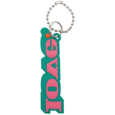 Shop Marc Jacobs Pink And Blue Love Charm Keychain In 651 Pink Mu