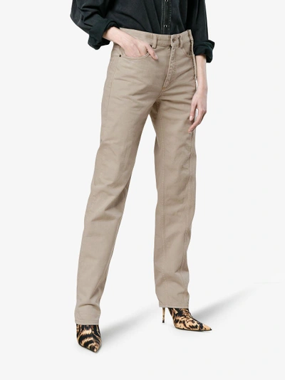 Shop Y/project Y / Project Side Fastening Jeans In Nude&neutrals