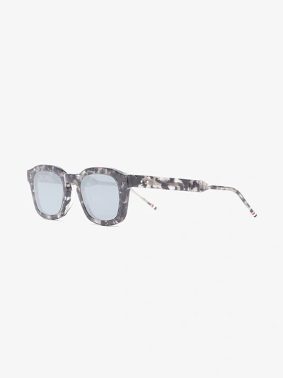 Shop Thom Browne Eyewear Rechteckige Sonnenbrille In Grey