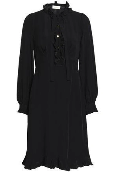 Shop Zimmermann Woman Ruffle-trimmed Crepe Shirt Dress Black