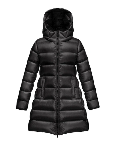 Shop Moncler Suyen Hooded Long Puffer Coat, Black