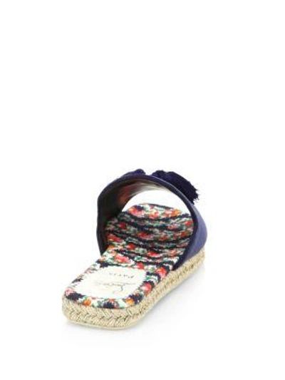 Shop Christian Louboutin Pacha Flat Sandals In Multi Navy