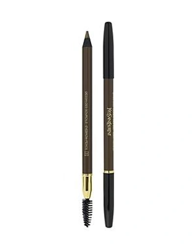 Shop Saint Laurent Dessin Des Sourcils Eyebrow Pencil In 3 Glazed Brown