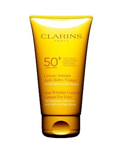 Shop Clarins Sunscreen For Face Wrinkle Control Cream Spf 50+ In No Color