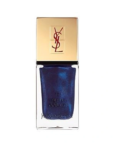 Shop Saint Laurent La Laque Couture Nail Polish In 17 Bleu Cobalt