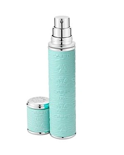 Shop Creed Pocket Leather & Silver-tone Bottle Atomizer In Turquoise