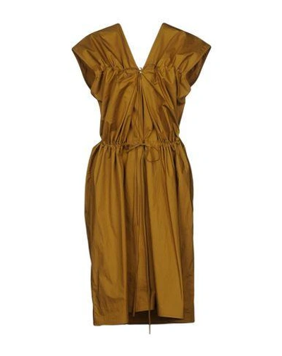 Shop Marni Knee-length Dress In Military Green