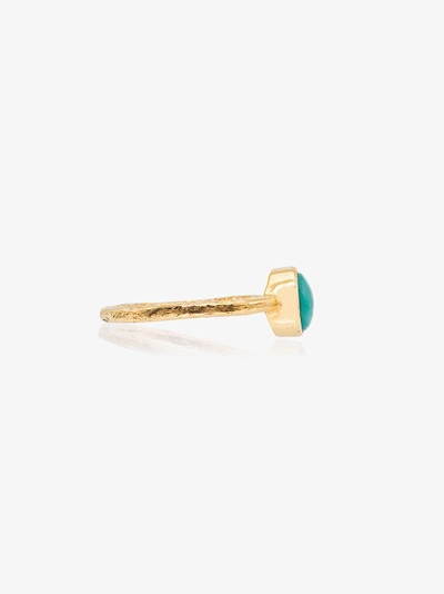 Shop Jessie Western 18k Gold And Turquoise Sleeping Beauty Ring In Metallic