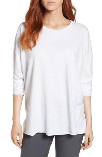 Shop Eileen Fisher Organic Cotton Knit Top In White