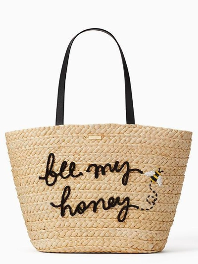 Shop Kate Spade Picnic Perfect Straw Bee Tote