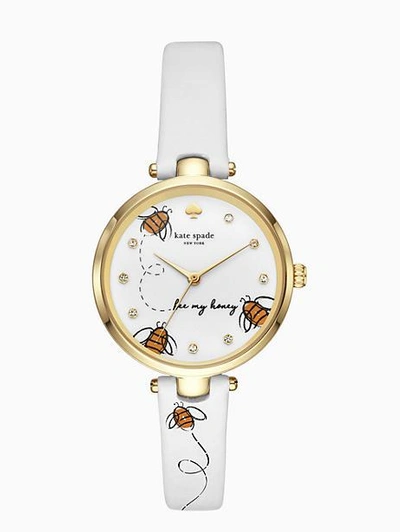 Shop Kate Spade Bee Holland Watch In White