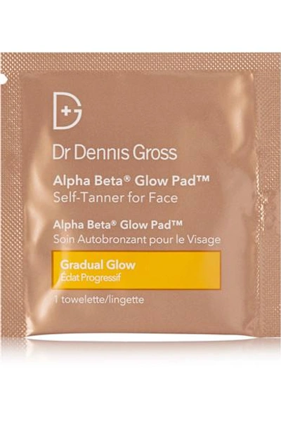 Shop Dr Dennis Gross Skincare Alpha Beta Glow Pad Self-tanner For Face, 20 X 2.2ml In Colorless