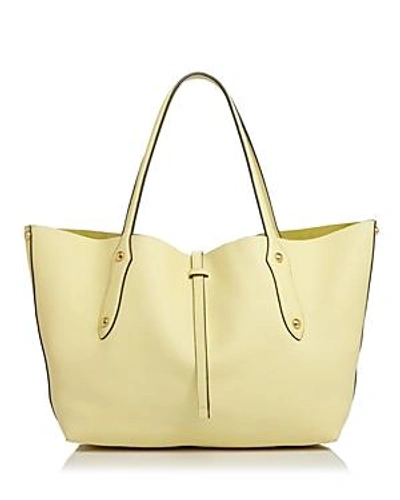 Shop Annabel Ingall Isabella Small Leather Tote - 100% Exclusive In Pale Yellow/gold