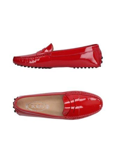 Tod's Loafers In Brick Red