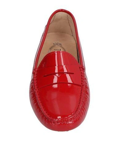 Tod's Loafers In Brick Red