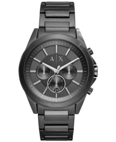 Shop Armani Exchange Ax  Men's Chronograph Black Stainless Steel Bracelet Watch 44mm Ax2601