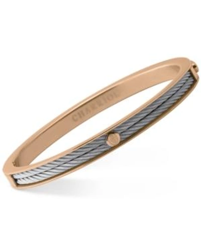 Shop Charriol Women's Forever Two-tone Pvd Stainless Steel Cable Bangle Bracelet