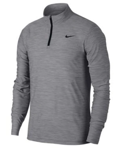 Shop Nike Men's Breathe Quarter-zip Training Top In Atmosphere Grey
