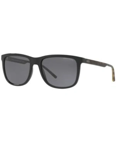 Shop Armani Exchange A|x Polarized Sunglasses, Ax4070s In Black Polar