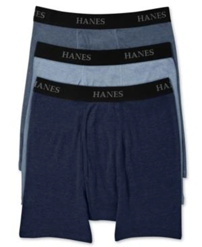 Shop Hanes Men's Big & Tall 3-pk. Boxer Briefs In Blue