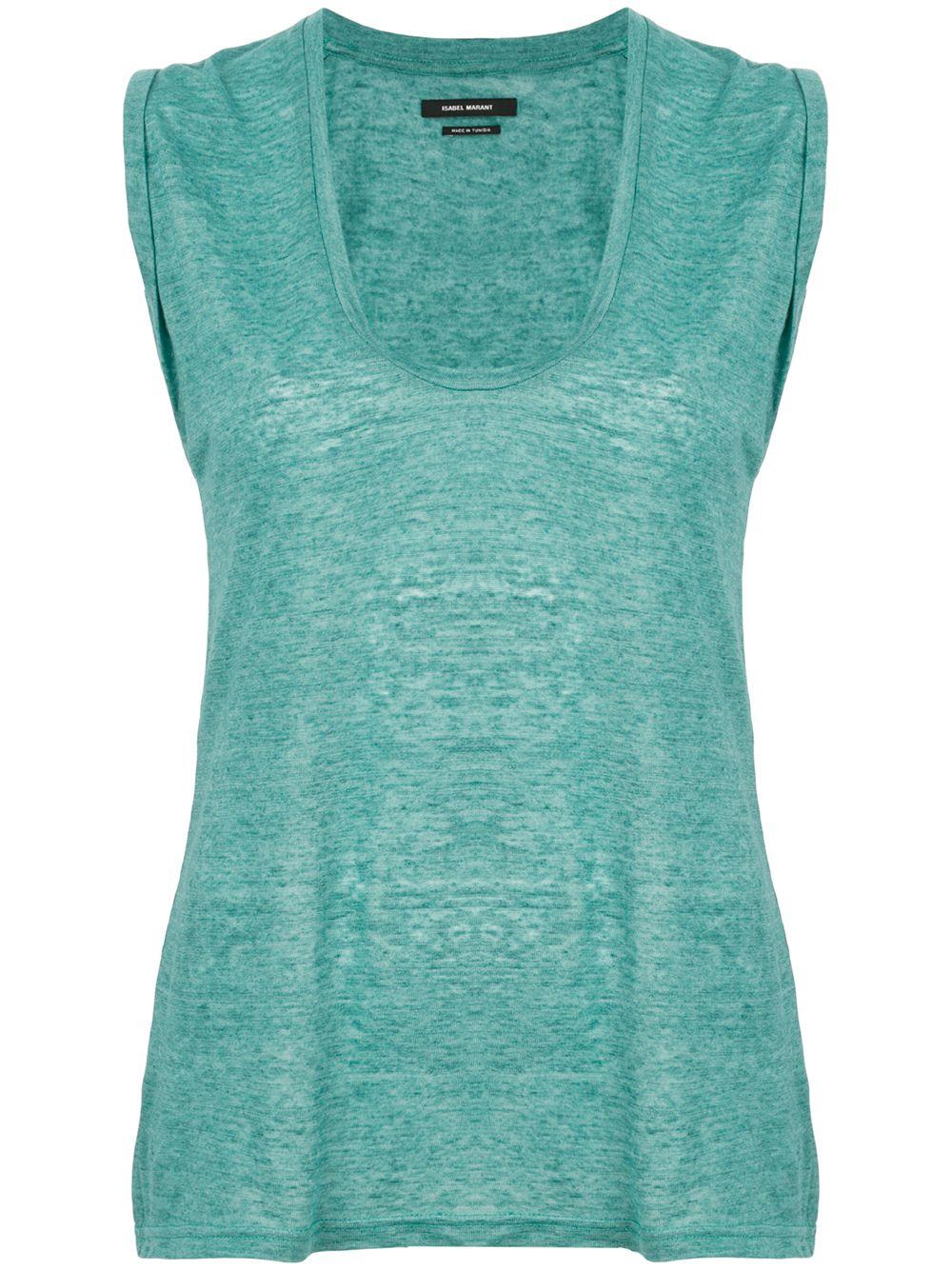 Isabel Marant Maik Tank Top In Green | ModeSens