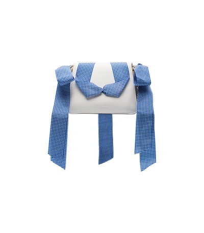 Shop Jw Anderson Mini Pierce Ribbon Cross Body Bag In White/blue