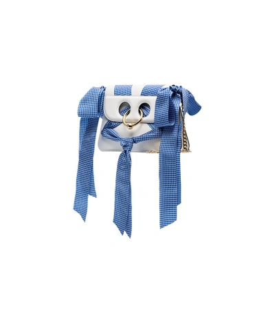 Shop Jw Anderson Mini Pierce Ribbon Cross Body Bag In White/blue
