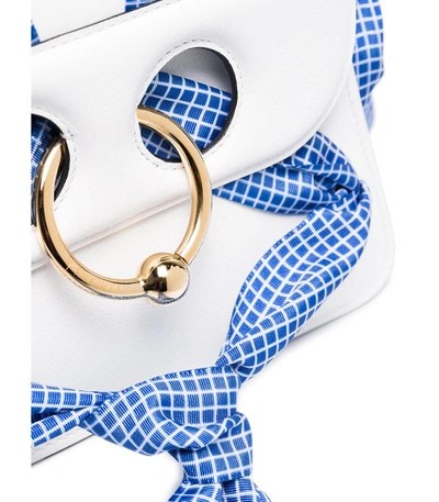 Shop Jw Anderson Mini Pierce Ribbon Cross Body Bag In White/blue