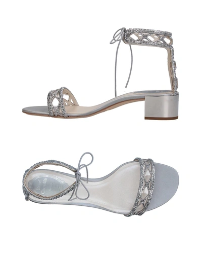 Shop René Caovilla Sandals In Grey