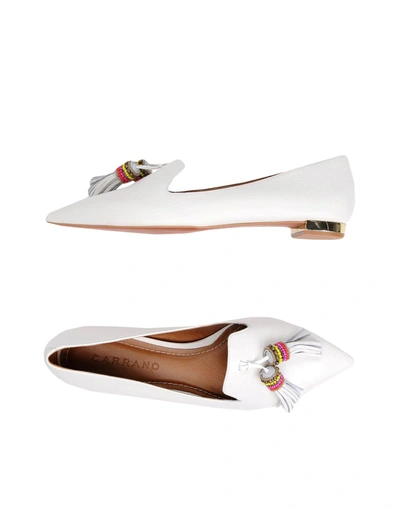 Shop Carrano Loafers In White