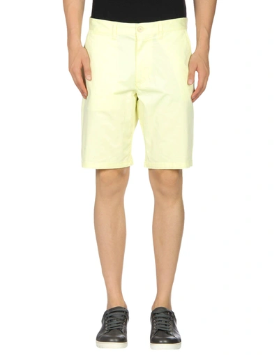 Shop Armani Exchange Shorts & Bermuda In Light Yellow