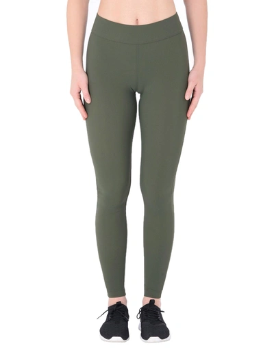 Shop No Ka'oi Leggings And Performance Trousers In Military Green