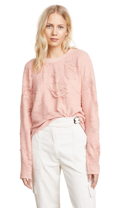 Shop Iro.jeans Iro. Jeans Cenix Distressed Sweatshirt In Light Pink