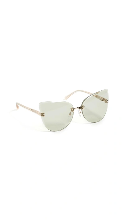 Shop N°21 Cateye Sunglasses In Gold/green