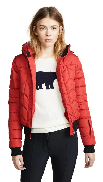 Shop Perfect Moment Cordon Down Jacket In Red