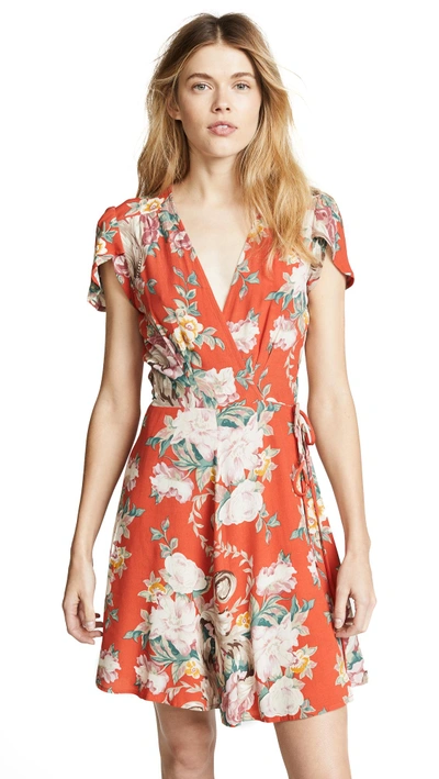 Shop Rolla's Dancer Wrap Dress In Rococo