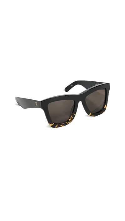Shop Valley Eyewear Db Sunglasses In Gloss Black/ Black